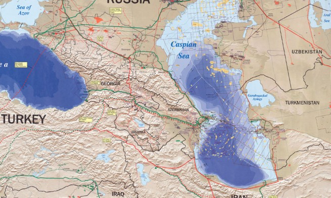 Mapa Mar Caspio